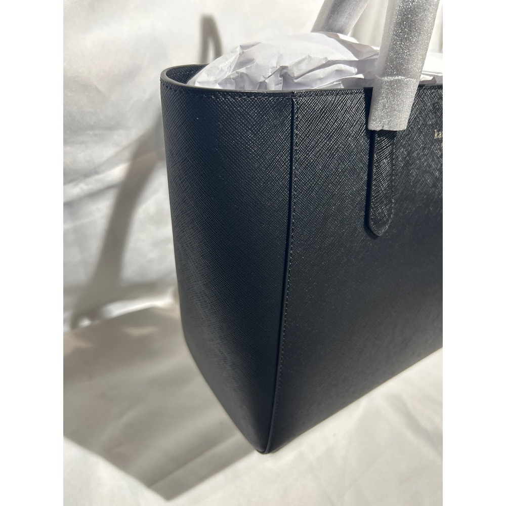 Kate Spade Staci Medium Tote Bag Black Saffiano PVC NWT - Picture 4 of 8